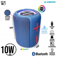 Caixa de Som Bluetooth K400X KIMASTER - Azul Vermelha